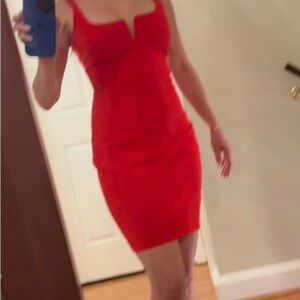 Likely Vibrant Red Mini Dress